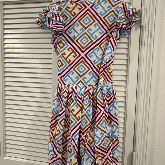Geometric Patterned Casual Dress - Multicolor - Picture 4 of 4